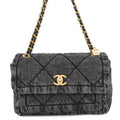 Chanel Matelasse Black Denim Shoulder Bag (Pre-Owned)