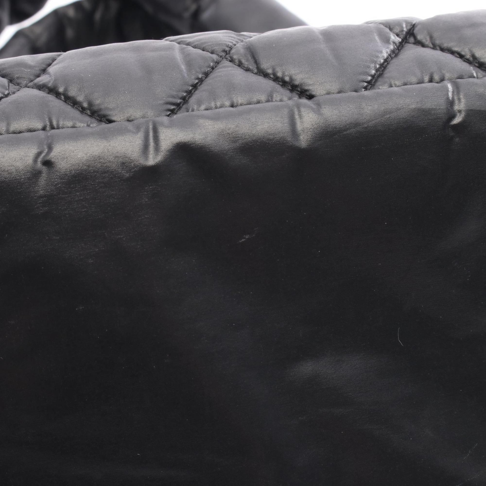 Chanel Black Bordeaux Nylon Leather Tote Bag (Pre-Owned)