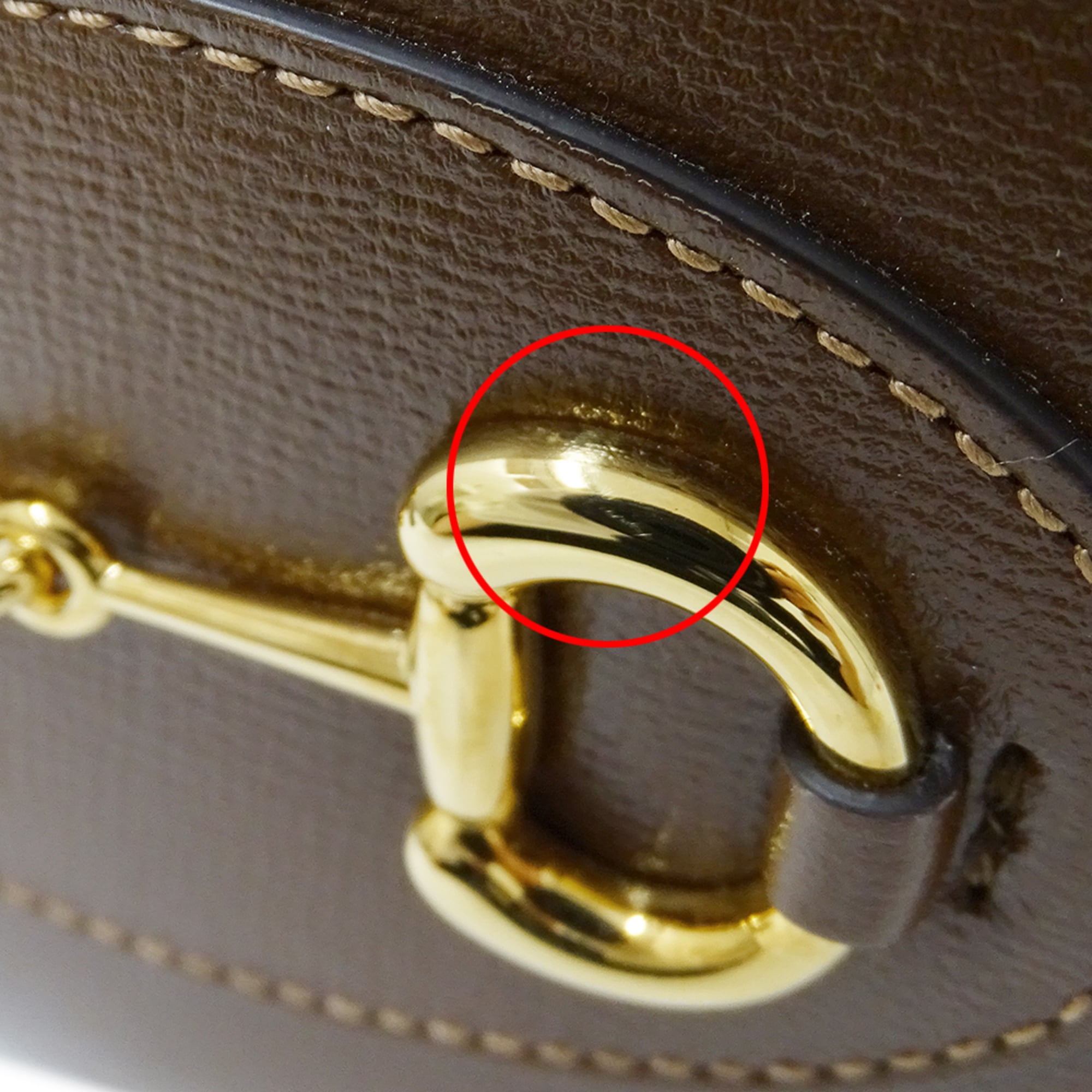 Gucci Brown Leather Shoulder Bag (Pre-Owned)