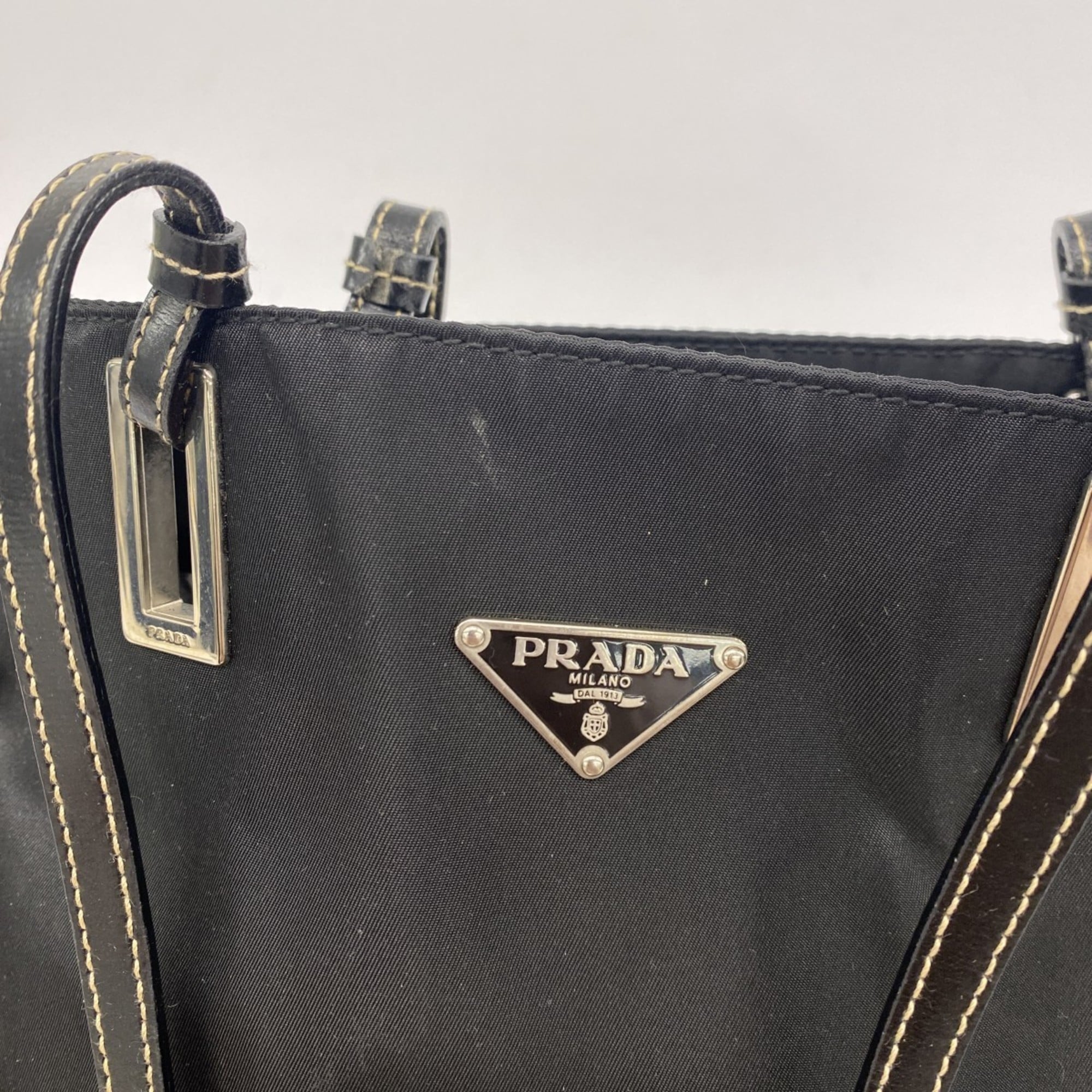 Prada Black Nylon Tote Bag (Pre-Owned)