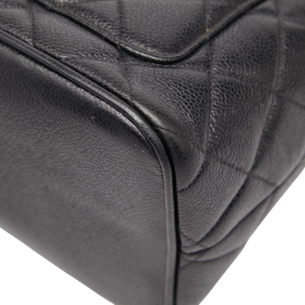 Chanel Black Grained Calfskin Tote Bag (Pre-Owned)