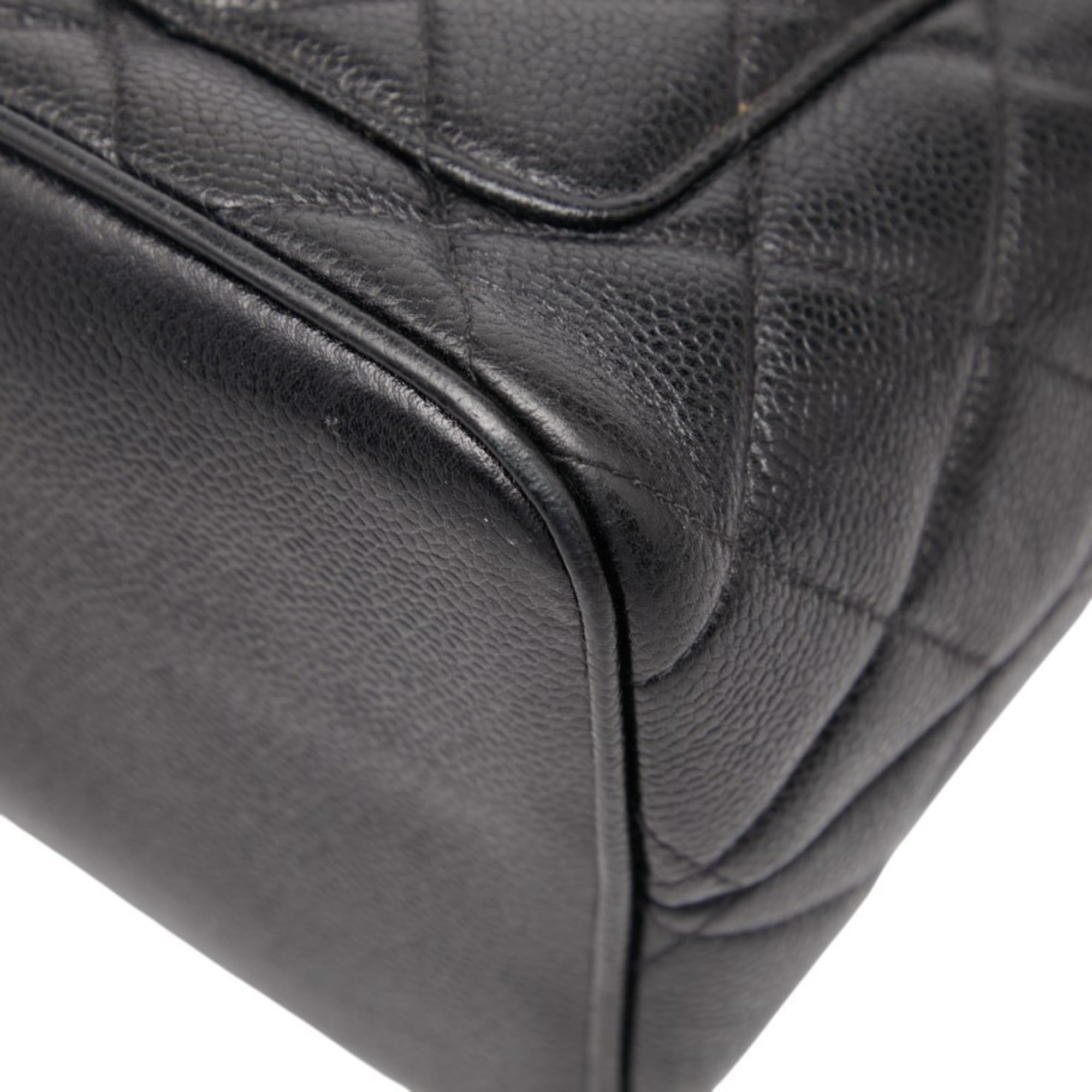 Chanel Black Grained Calfskin Tote Bag (Pre-Owned)