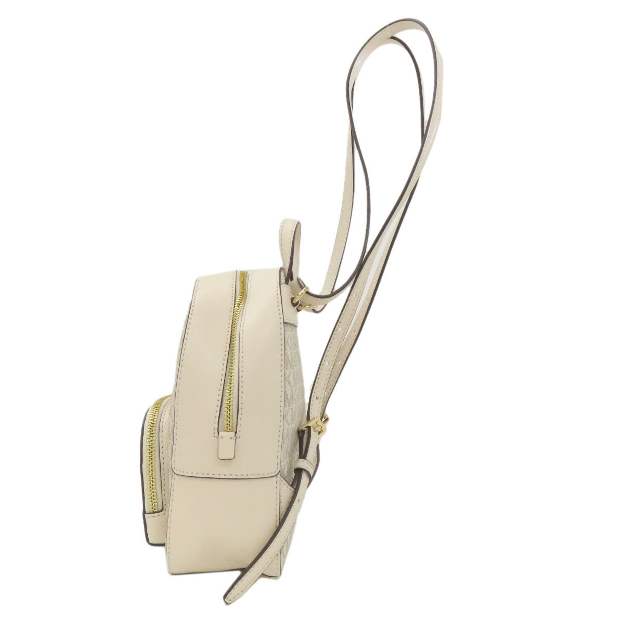 Michael Kors White Leather Pvc Backpack (Pre-Owned)