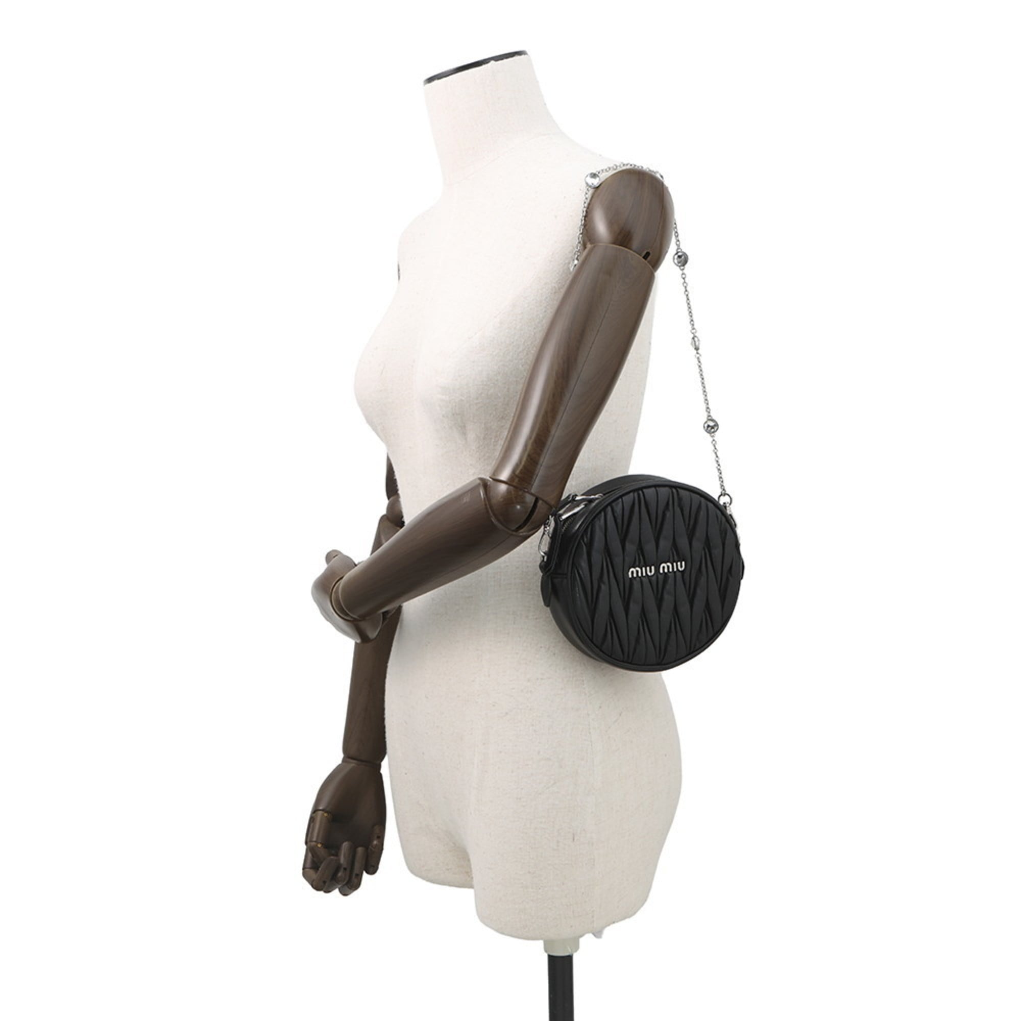 Miu Miu Matelasse Black Shoulder Bag (Pre-Owned)