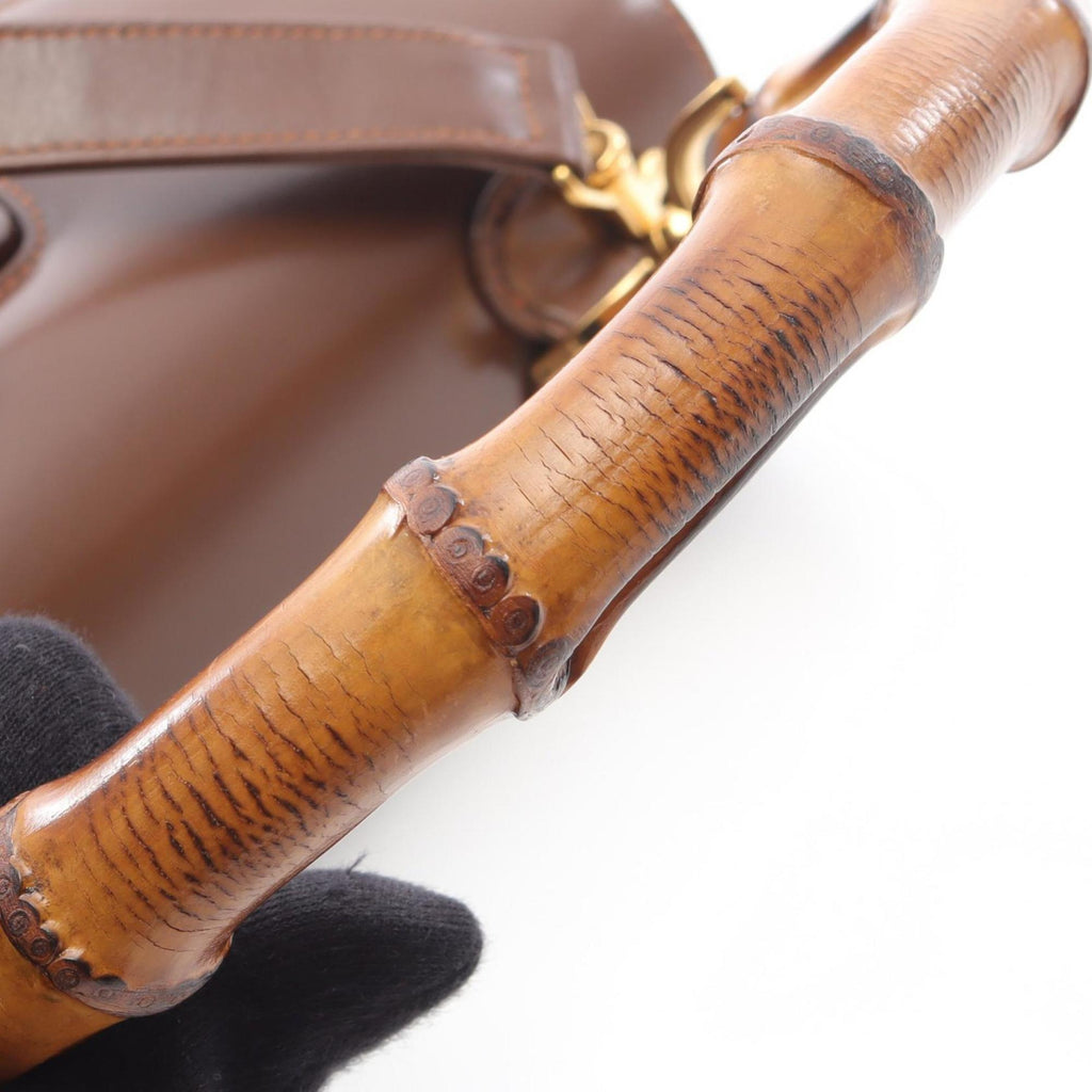 Gucci Brown Leather Handbag (Pre-Owned)