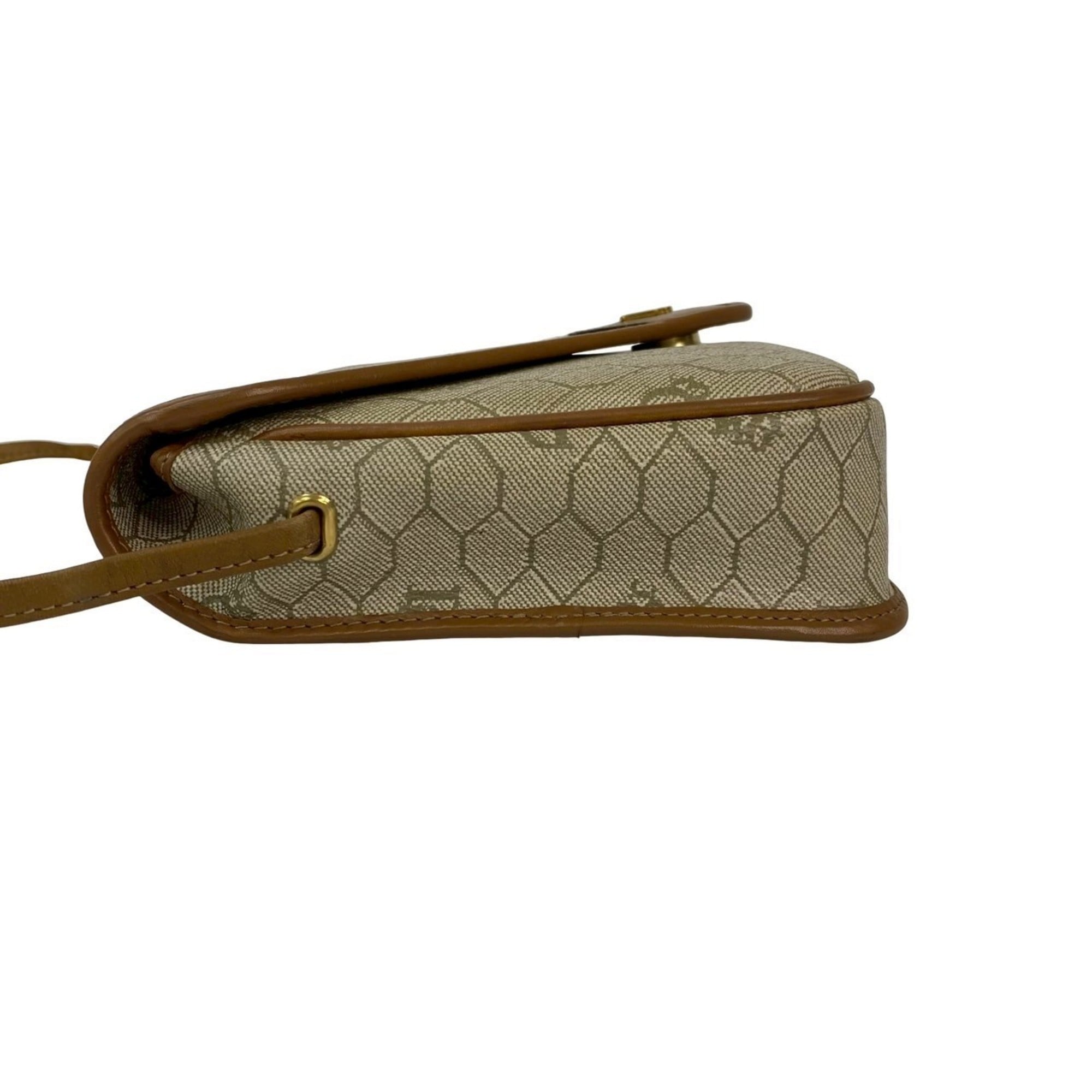 Christian Dior Beige Leather Pvc Pochette Shoulder Bag (Pre-Owned)
