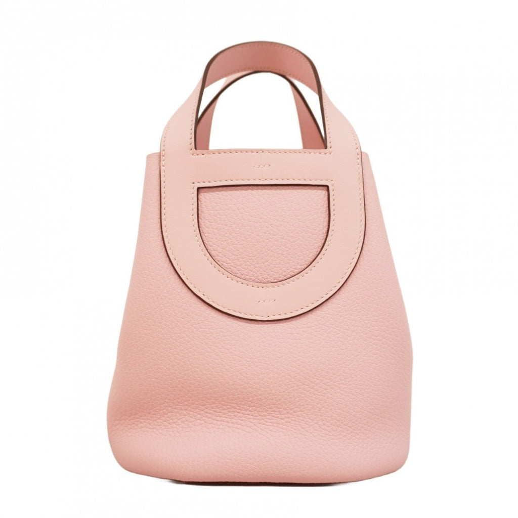 Hermes Rose Sakura Taurillon Clemence Leather Handbag (Pre-Owned)