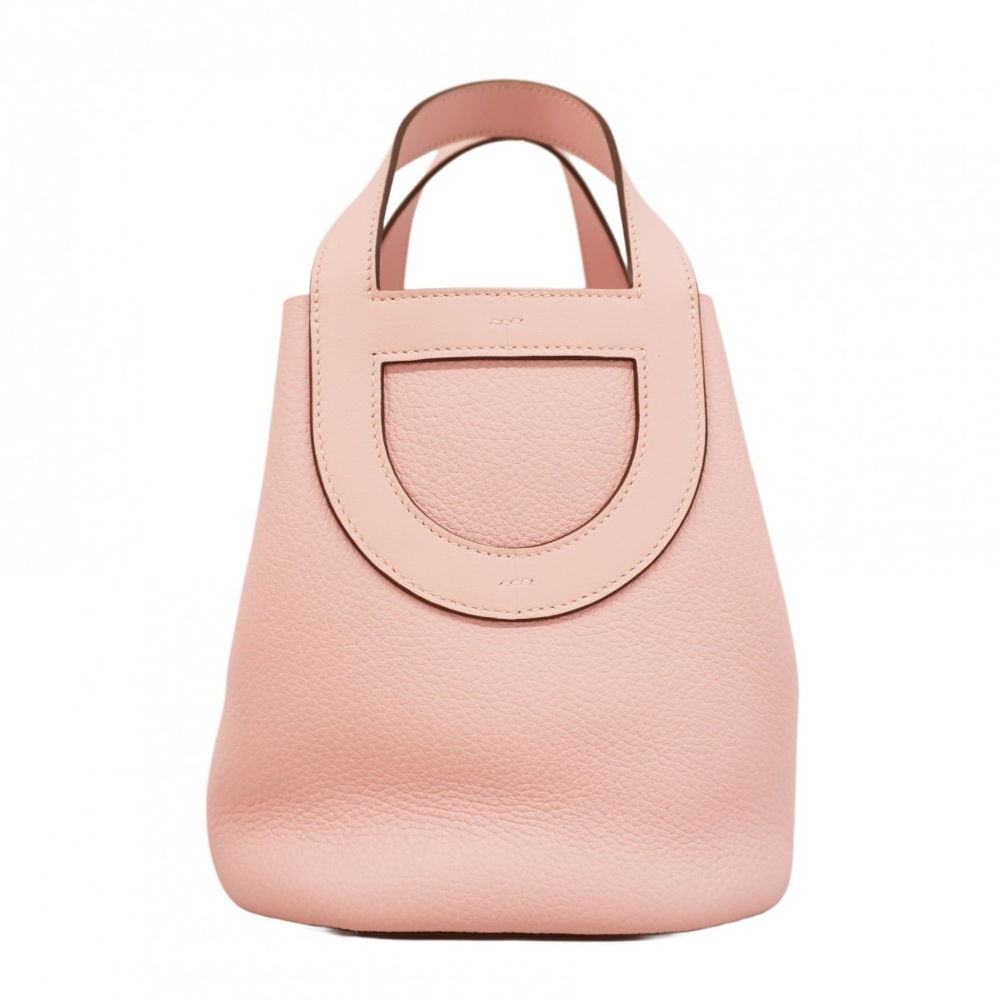 Hermes Rose Sakura Taurillon Clemence Leather Handbag (Pre-Owned)