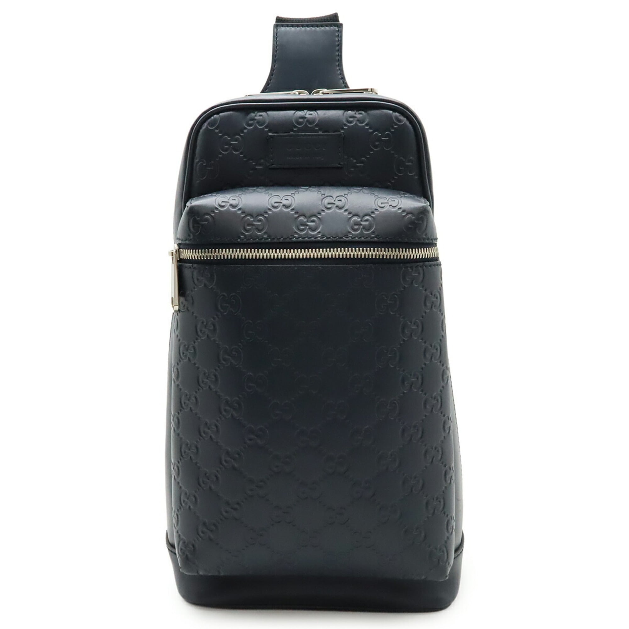 Gucci Navy Leather Shoulder Bag (Pre-Owned)