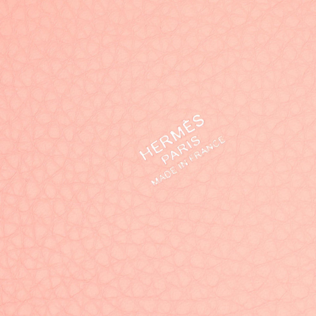 Hermes Pink Taurillon Clemence Leather Handbag (Pre-Owned)
