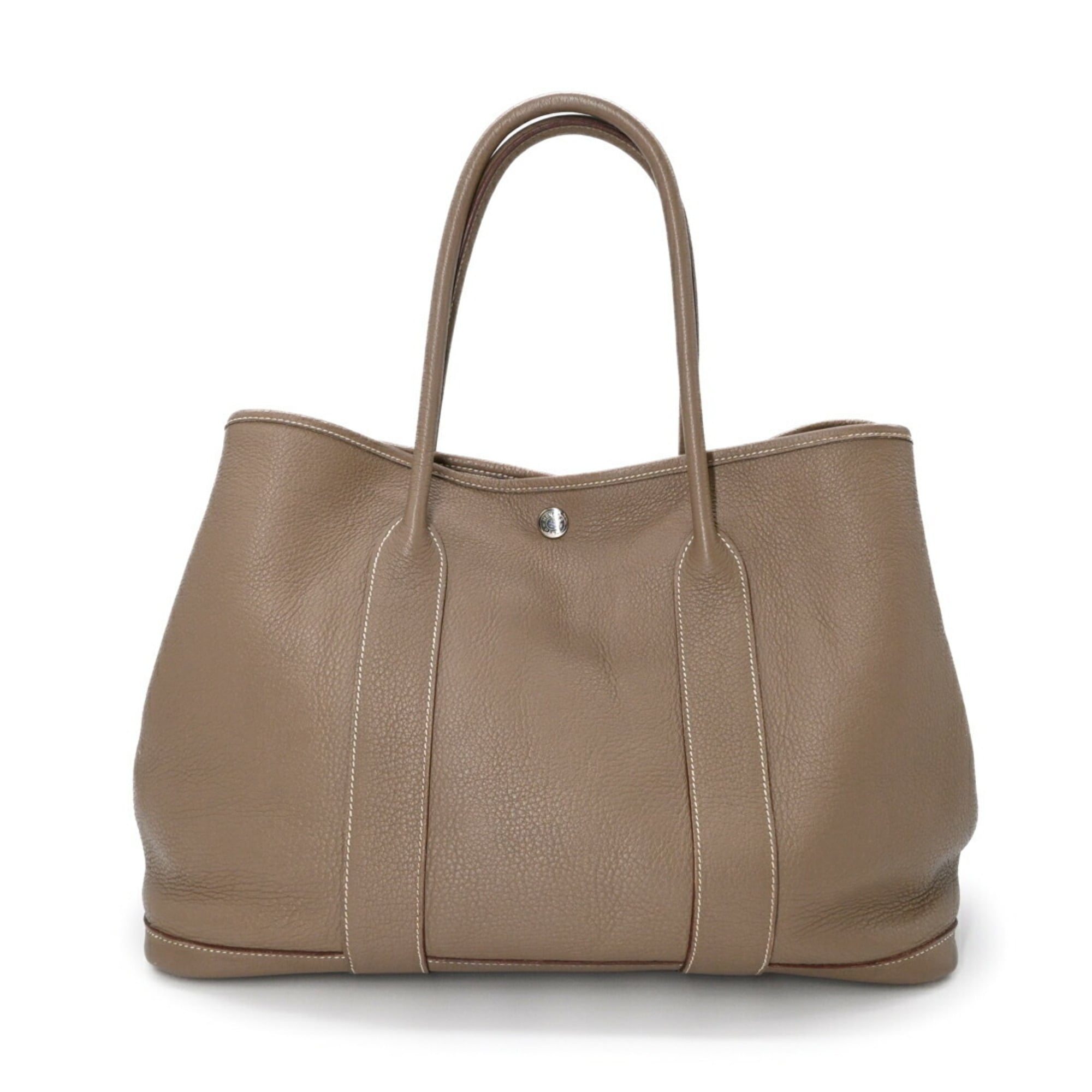 Hermes Etoupe Gray Grayish Negonda Leather Handbag (Pre-Owned)
