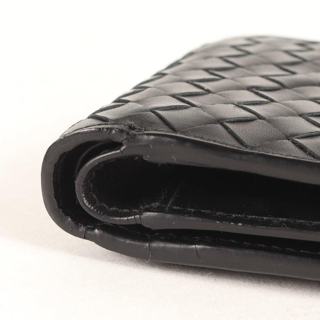 Bottega Veneta Black Intrecciato Wallet (Bi-Fold) (Pre-Owned)
