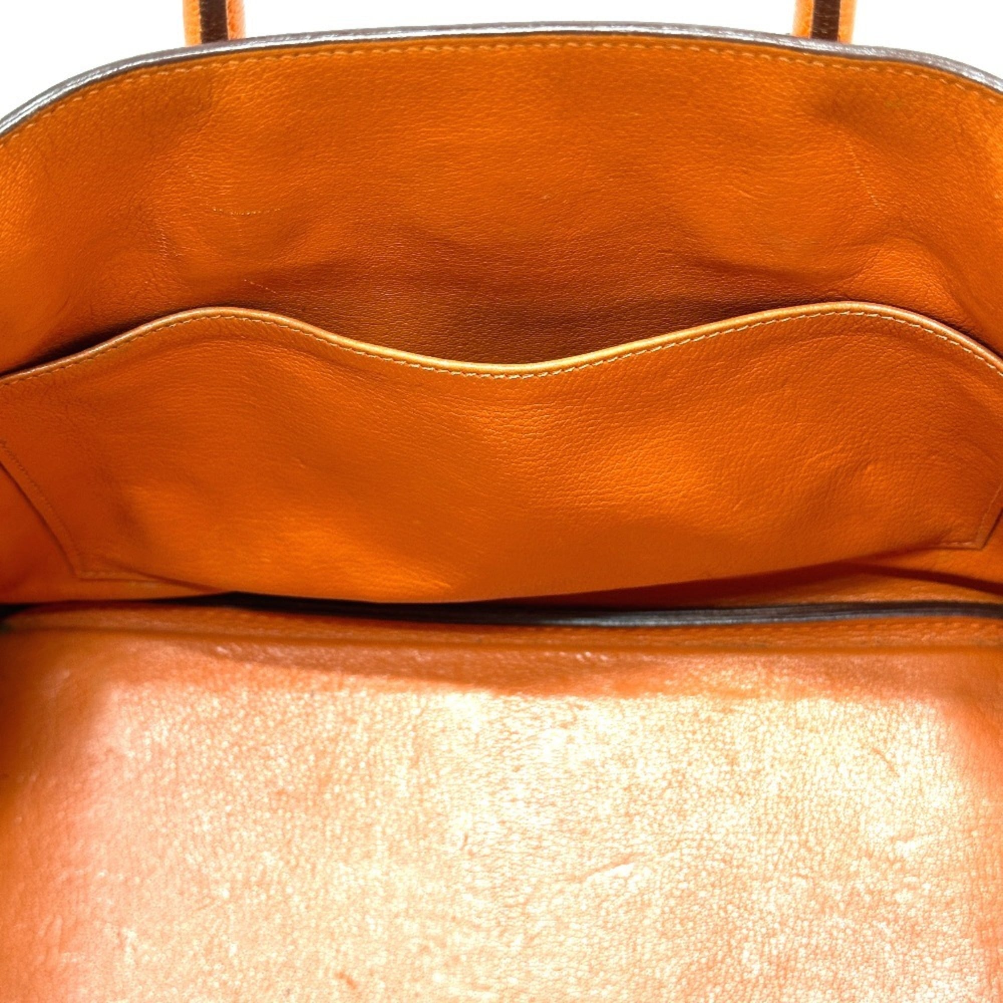 Hermes Birkin Orange Epsom Leather Handbag (Pre-Owned)