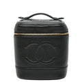 Chanel Black Grained Calfskin Handbag Vanity Bag (Pre-Owned)