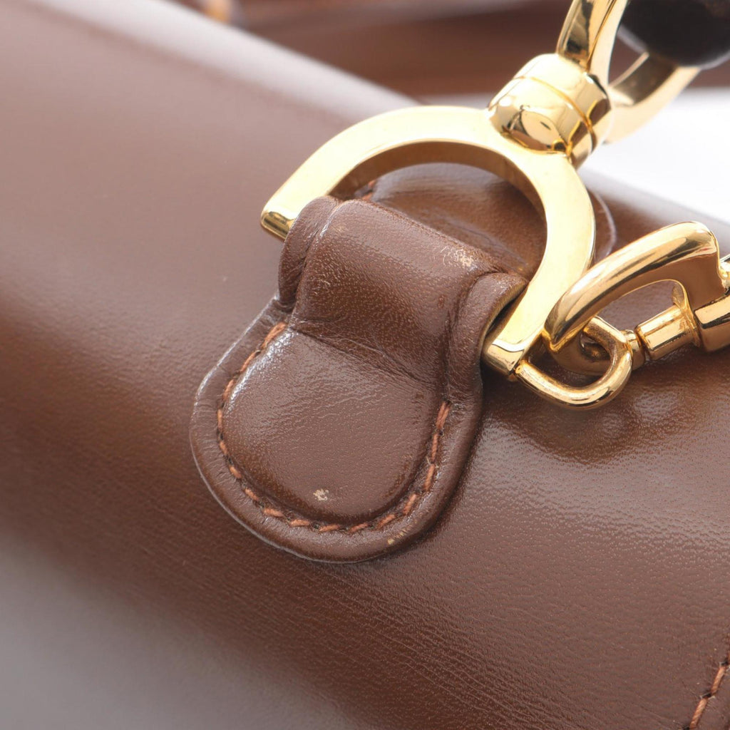 Gucci Brown Leather Handbag (Pre-Owned)