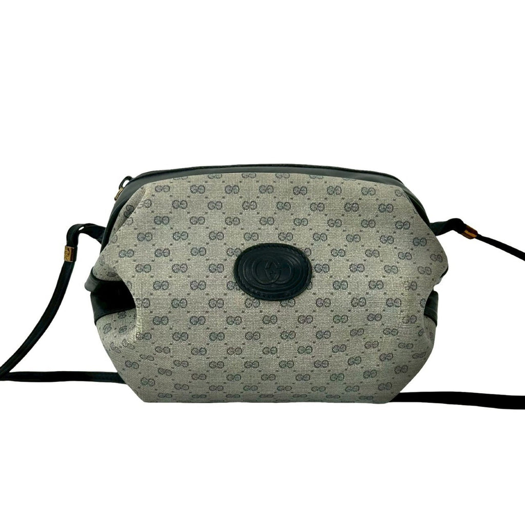 Gucci Navy Leather Pvc Pochette Shoulder Bag (Pre-Owned)