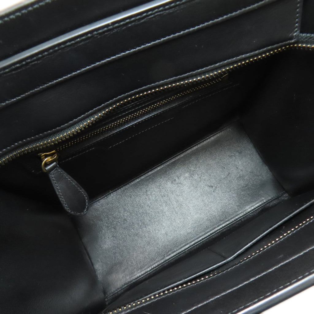 Celine Black Green Leather Handbag (Pre-Owned)