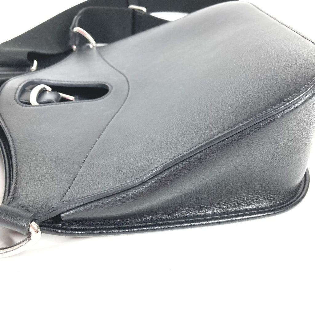 Hermes Black Evergrain Leather Shoulder Bag (Pre-Owned)
