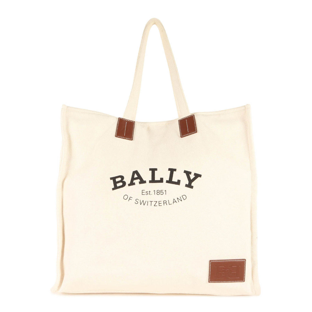 Bally Ivory Canvas Tote Bag (Pre-Owned)
