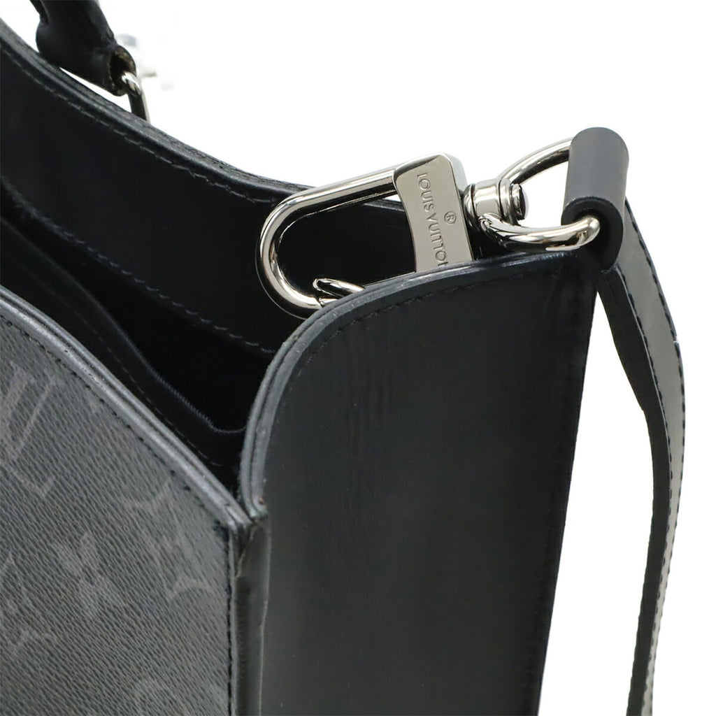 Louis Vuitton Monogram Eclipse Black Gray Monogram Eclipse Leather Handbag Shoulder Bag Tote Bag (Pre-Owned)