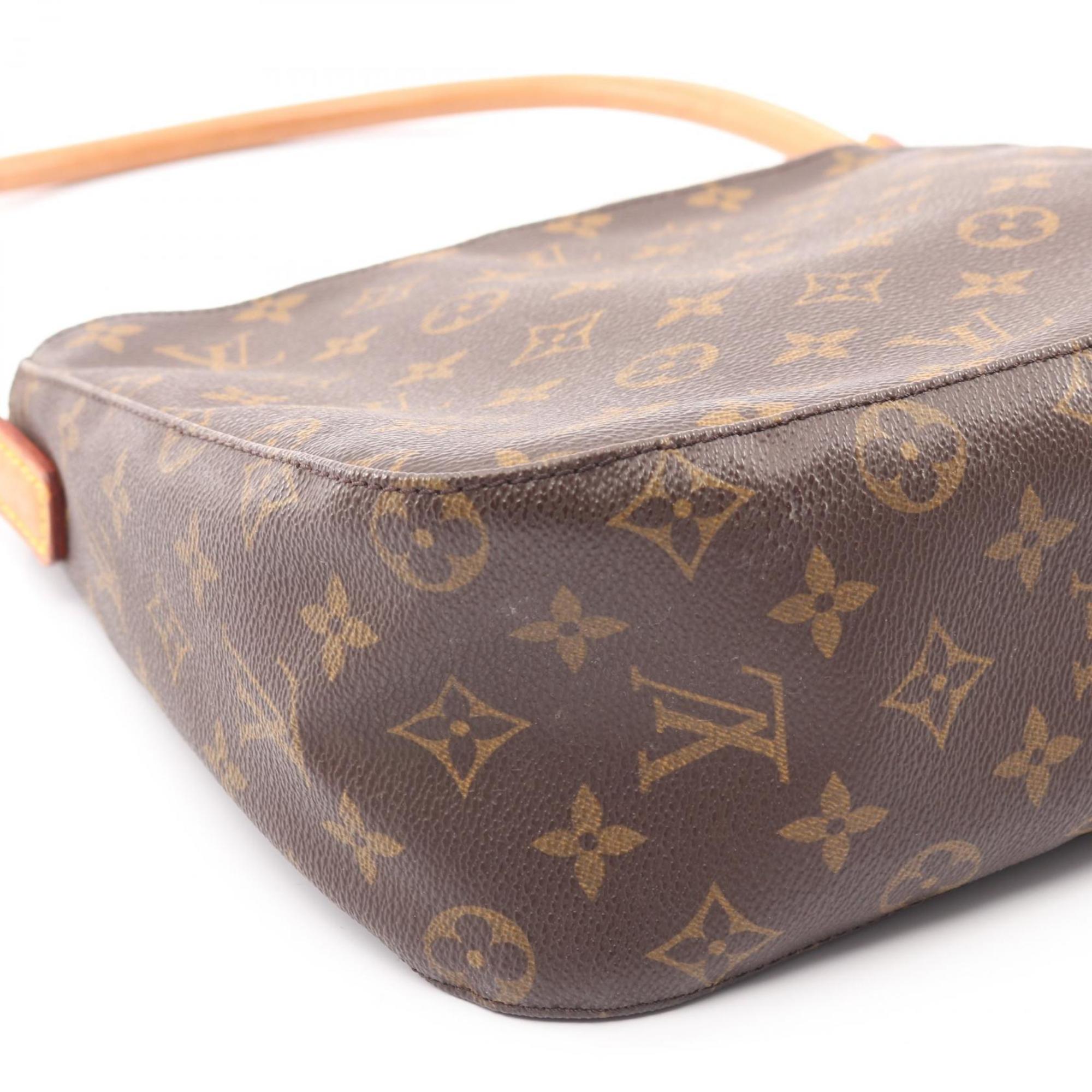 Louis Vuitton Brown Monogram Coated Canvas Leather Shoulder Bag (Pre-Owned)