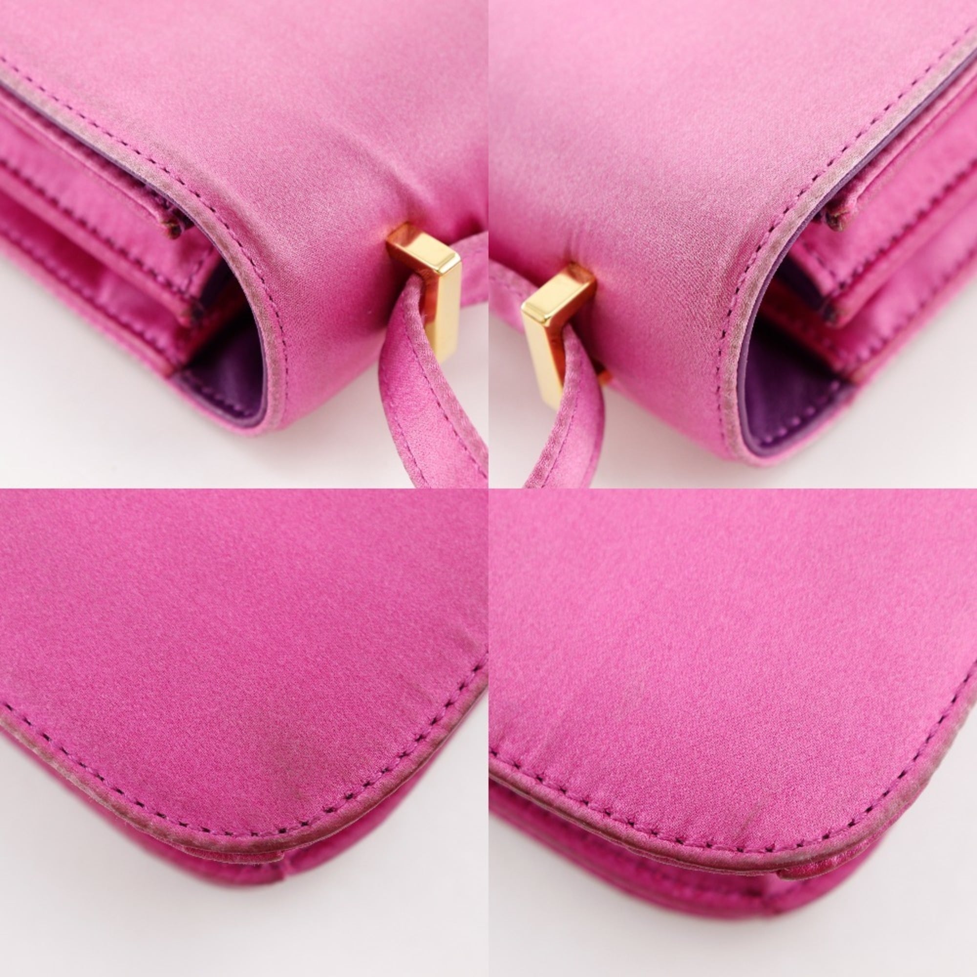 Hermes Constance Pink Silk Shoulder Bag (Pre-Owned)