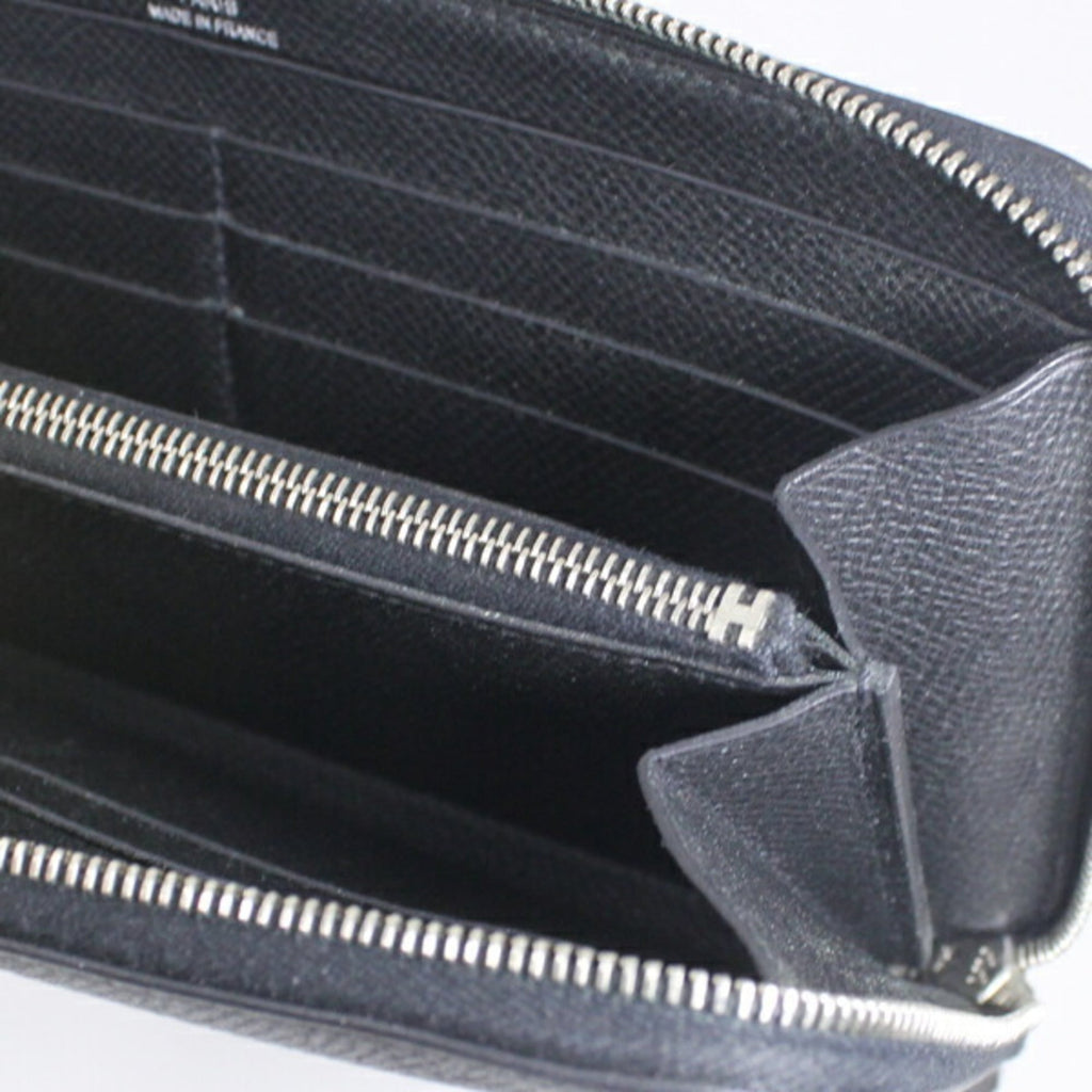 Hermes Black Epsom Leather Long Wallet (Bi-Fold) (Pre-Owned)