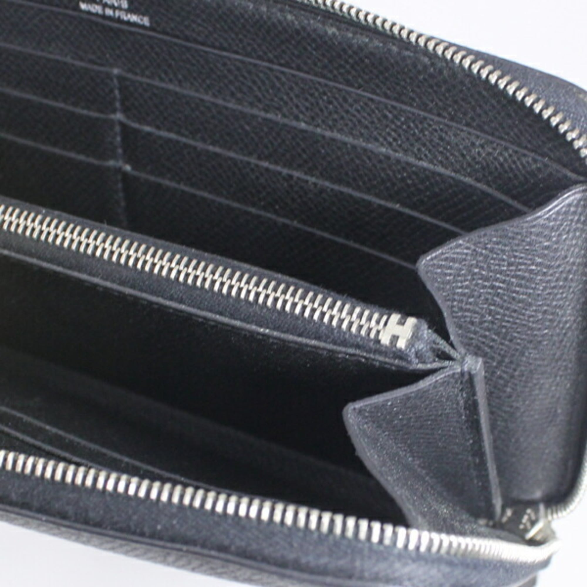 Hermes Black Epsom Leather Long Wallet (Bi-Fold) (Pre-Owned)