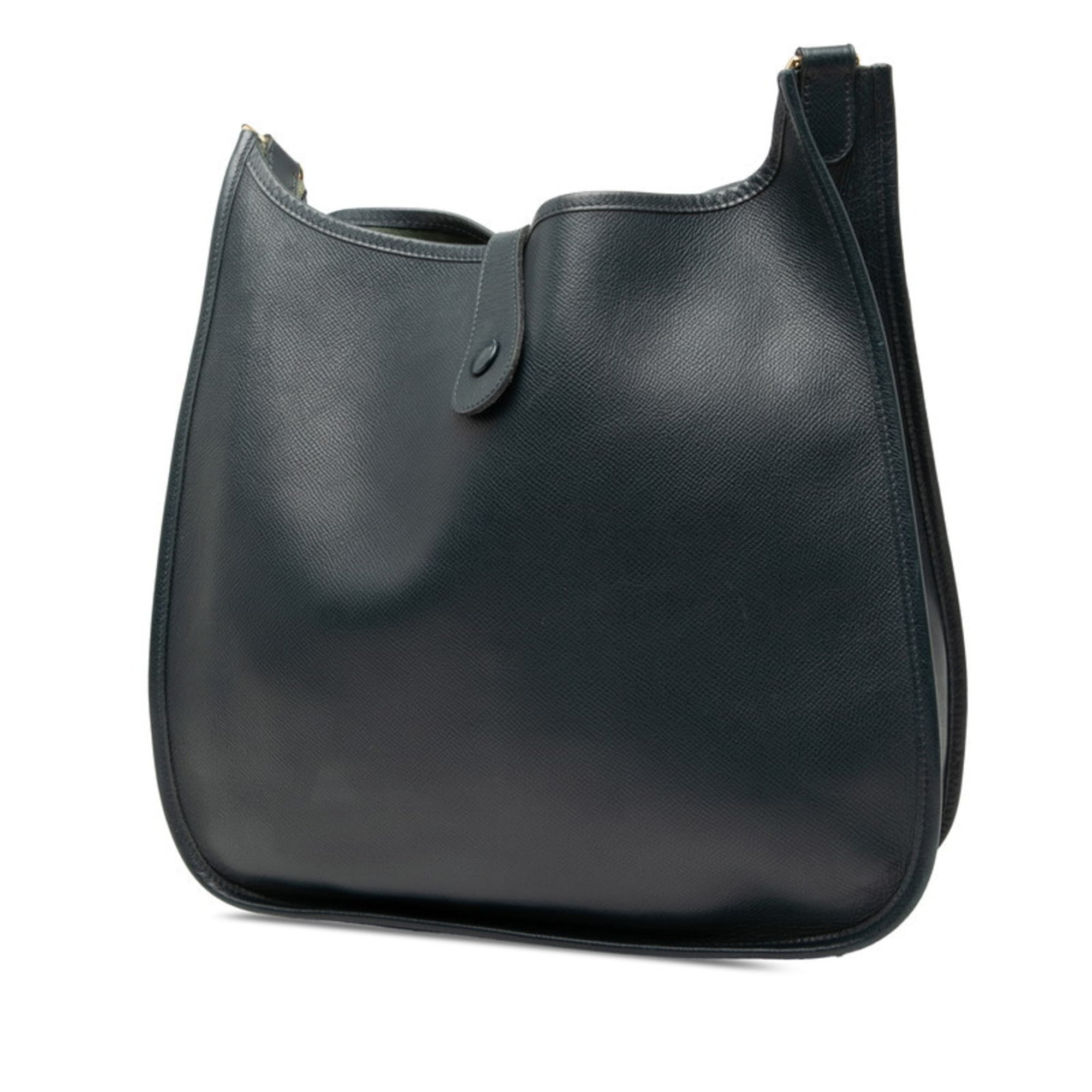 Hermes Navy Courchevel Leather Shoulder Bag (Pre-Owned)