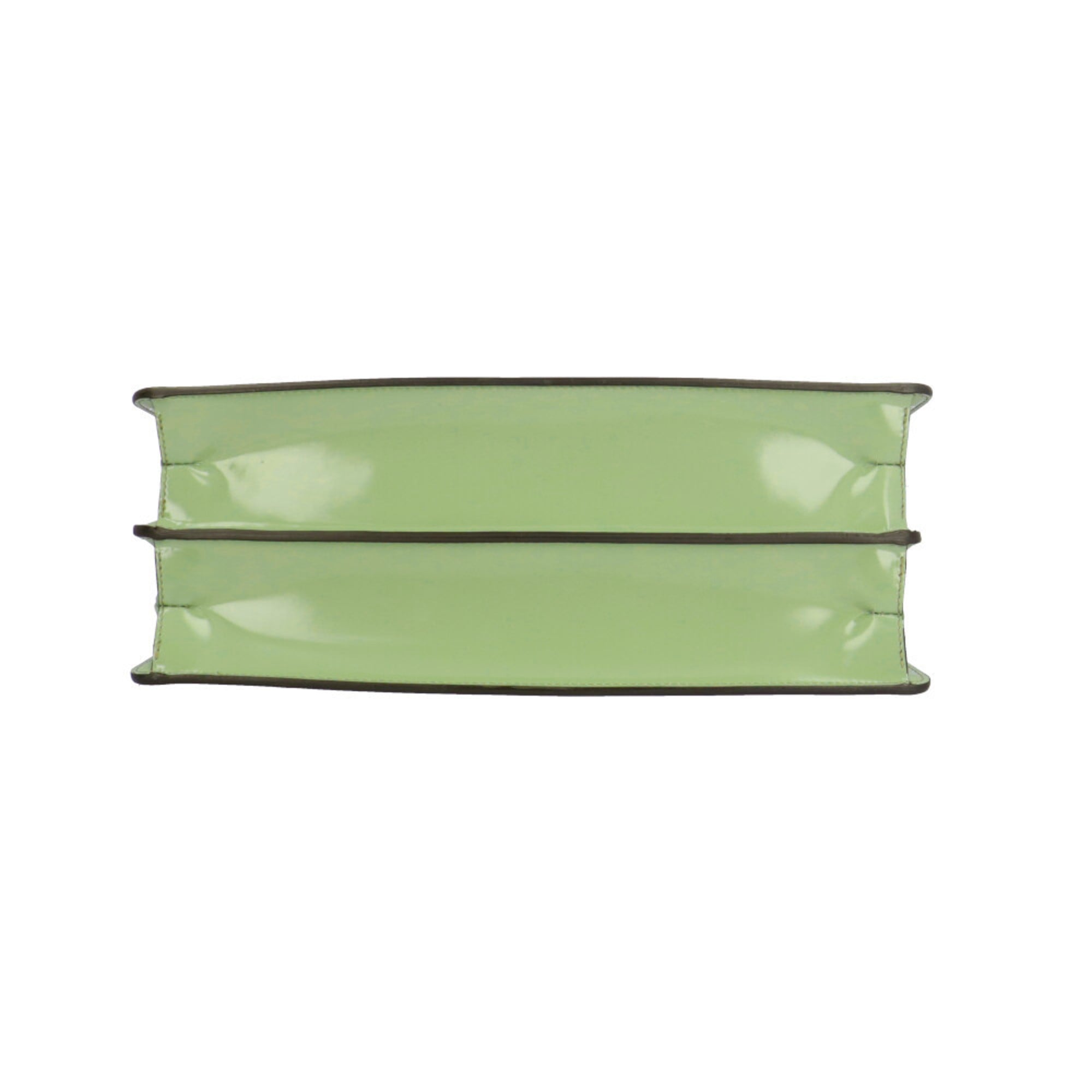 Fendi Peekaboo Green Patent Leather Shoulder Bag (Pre-Owned)