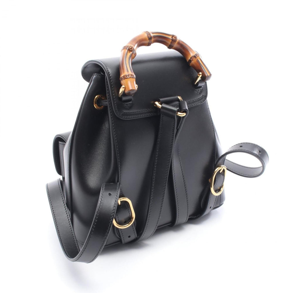 Gucci Black Leather Backpack (Pre-Owned)