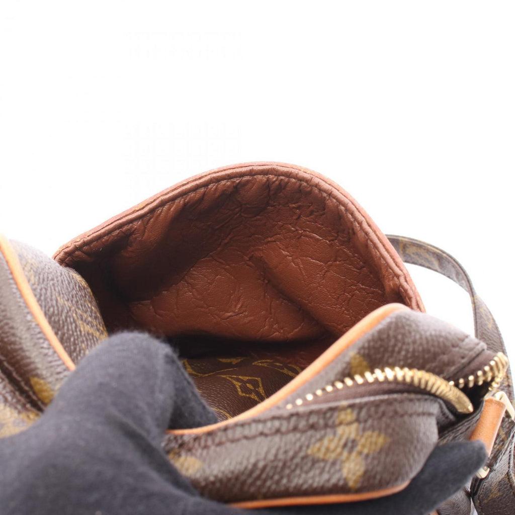 Louis Vuitton Brown Monogram Coated Canvas Leather Shoulder Bag (Pre-Owned)