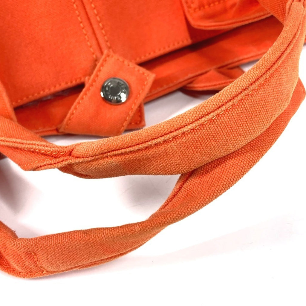 Hermes Orange Cotton Boston Bag Handbag Shoulder Bag Tote Bag (Pre-Owned)