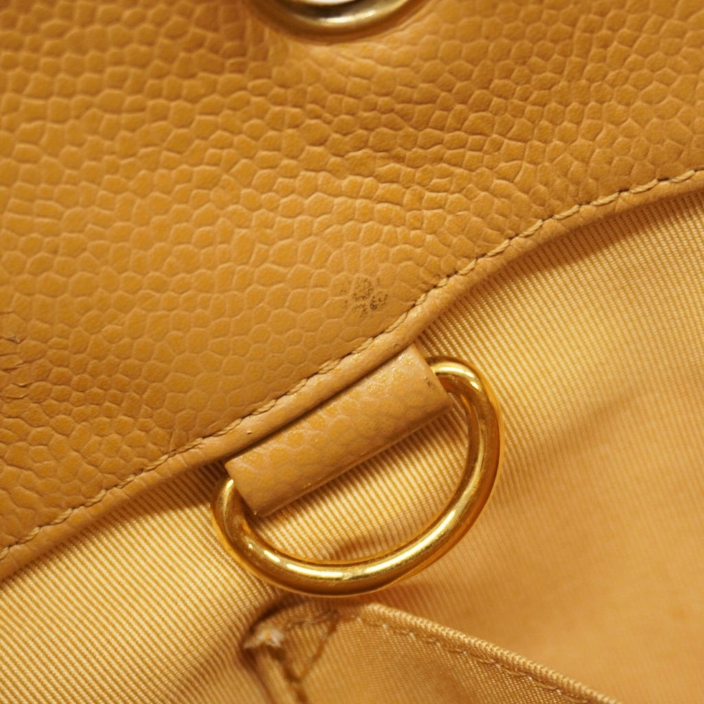 Chanel Beige Grained Calfskin Shoulder Bag (Pre-Owned)