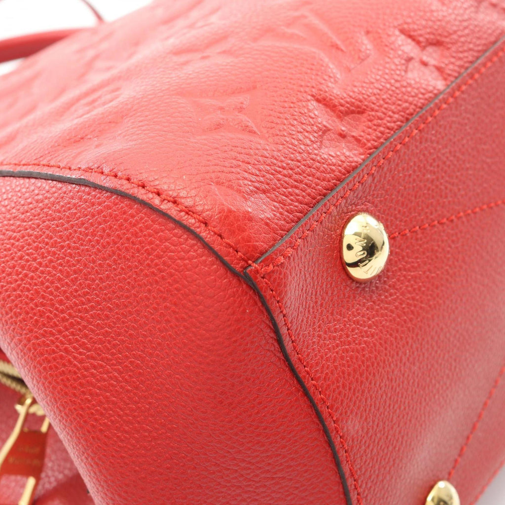 Louis Vuitton Red Color Monogram Empreinte Leather Handbag (Pre-Owned)