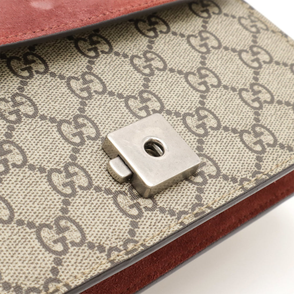 Gucci Gg Blooms Beige Pink Multi-Color Coated Canvas Shoulder Bag (Pre-Owned)