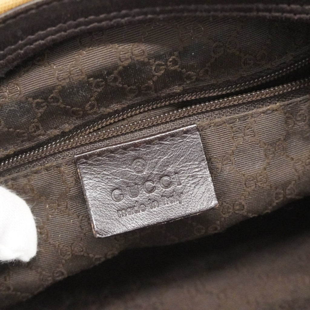 Gucci Beige Canvas Shoulder Bag (Pre-Owned)