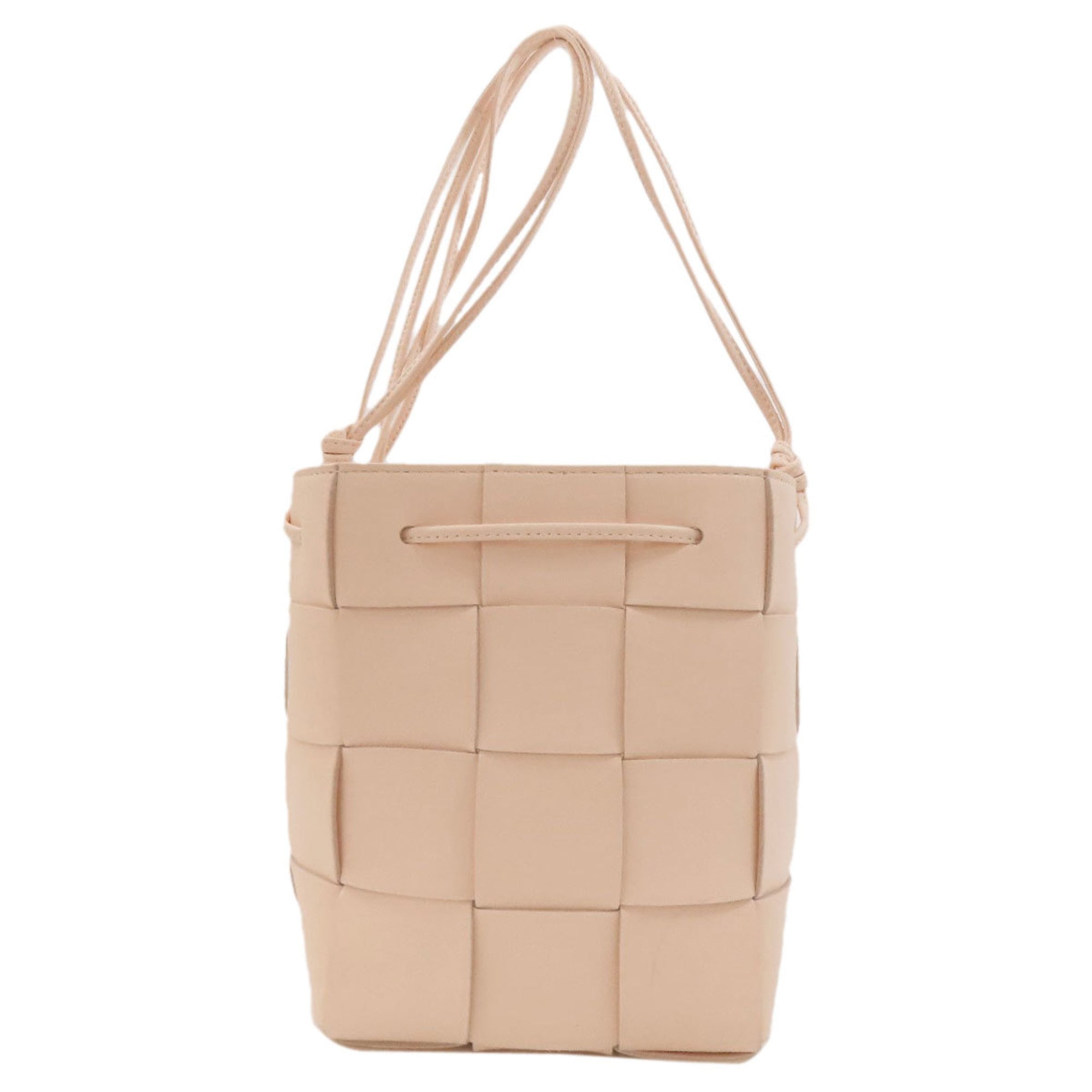 Bottega Veneta Pink Beige Leather Shoulder Bag (Pre-Owned)
