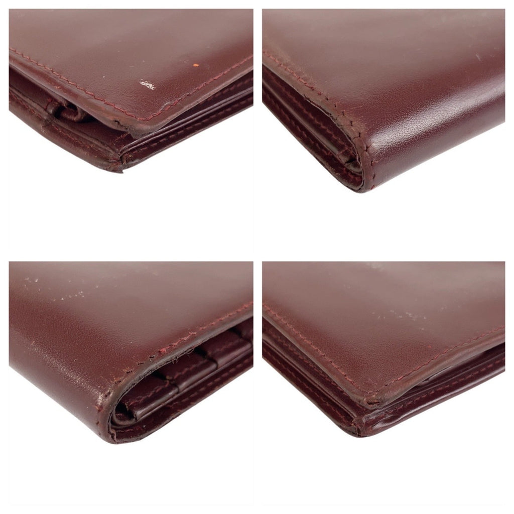 Cartier Bordeaux Leather Wallet (Bi-Fold) (Pre-Owned)