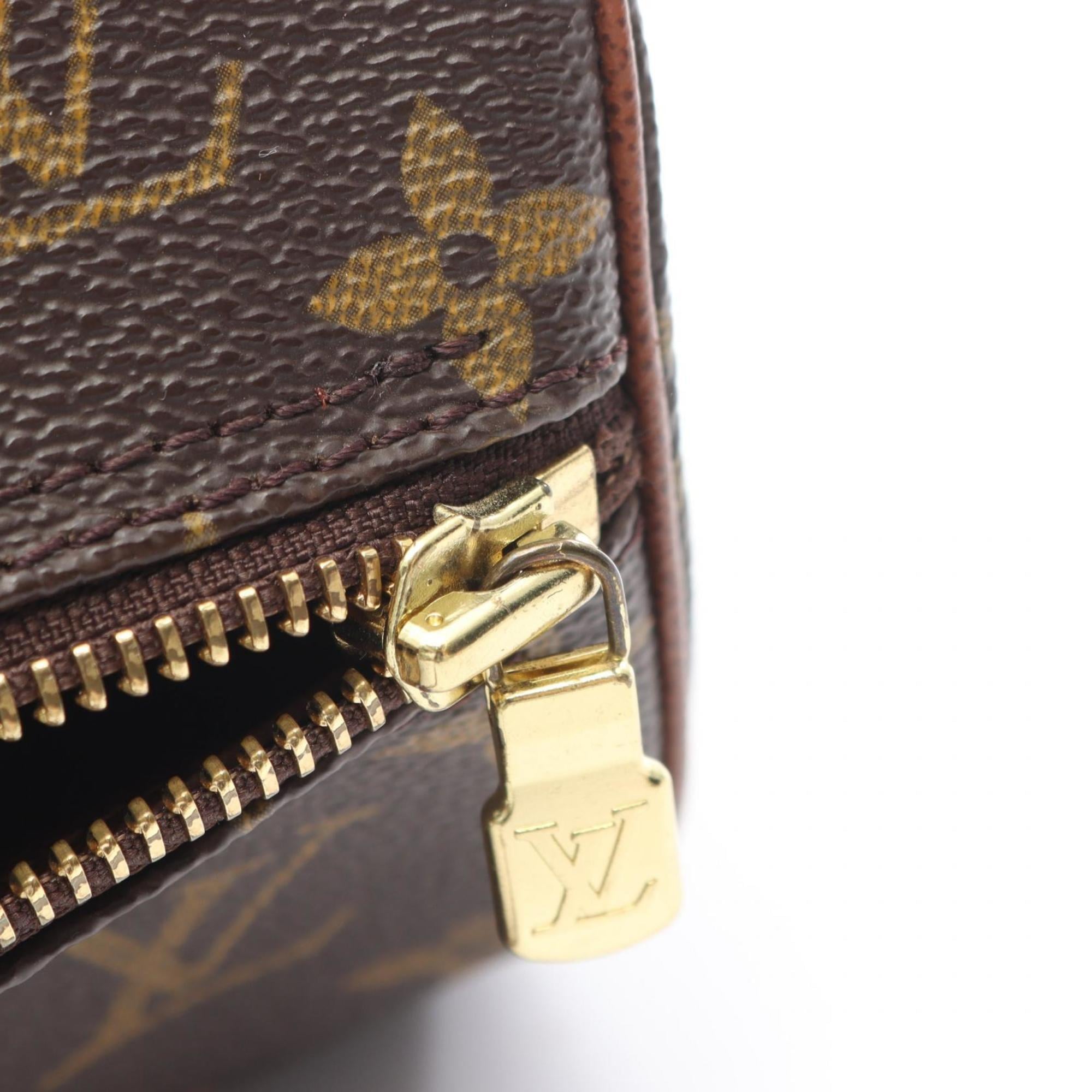 Louis Vuitton Brown Monogram Coated Canvas Leather Handbag (Pre-Owned)