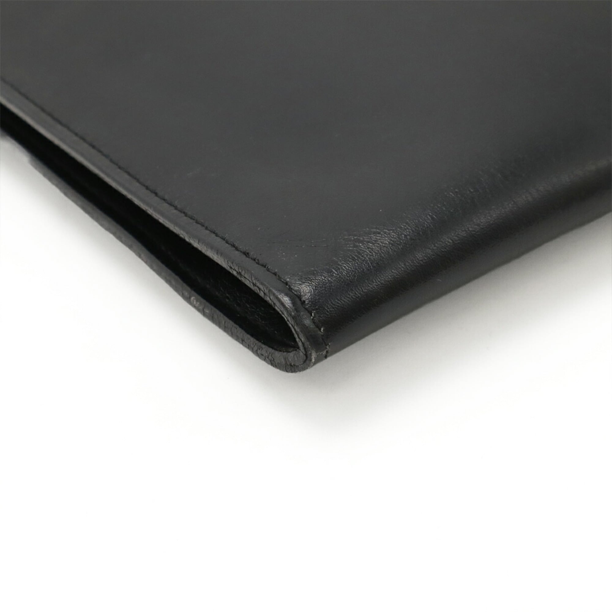 Hermes Onimaitou Black Leather Pochette Shoulder Bag (Pre-Owned)