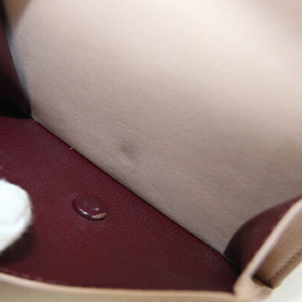 Cartier Beige Leather Wallet (Tri-Fold) (Pre-Owned)