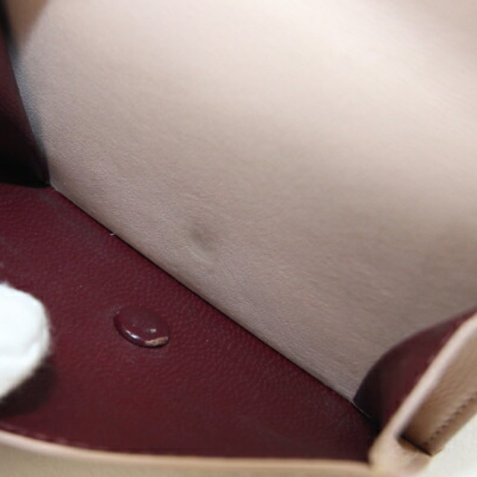 Cartier Beige Leather Wallet (Tri-Fold) (Pre-Owned)