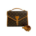 Louis Vuitton Brown Leather Pvc Handbag Shoulder Bag (Pre-Owned)