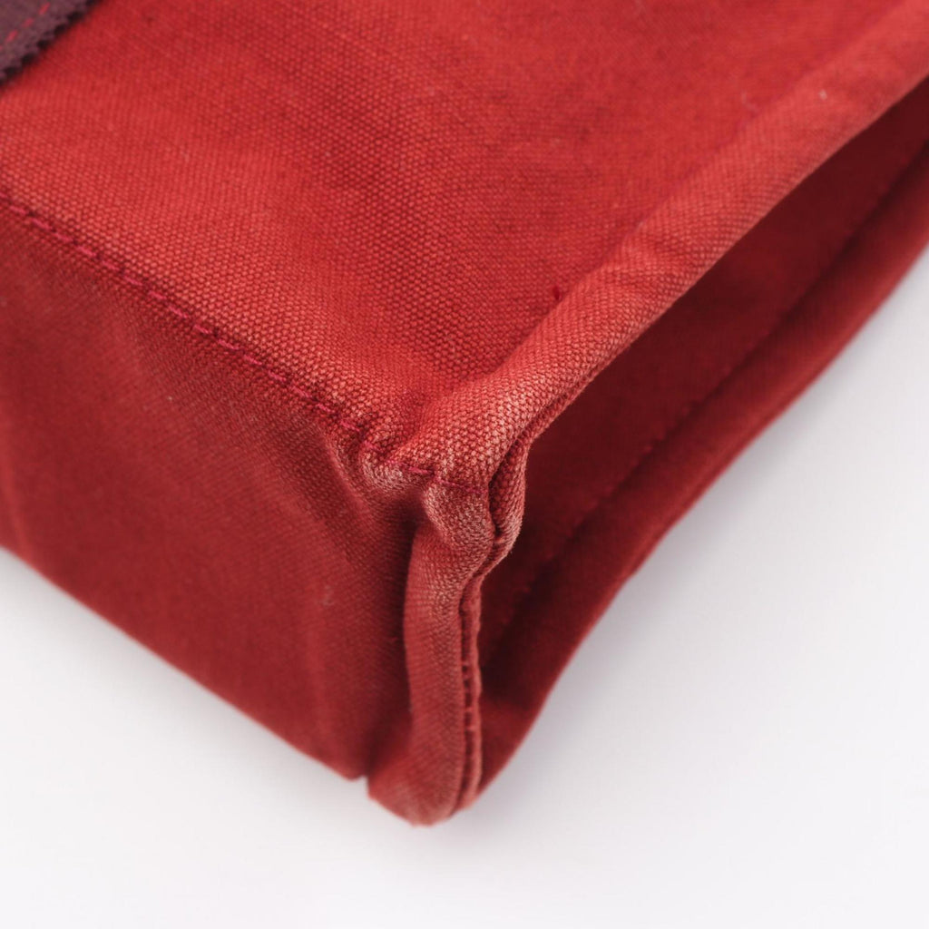 Hermes Red Color Canvas Toile H Tote Bag (Pre-Owned)