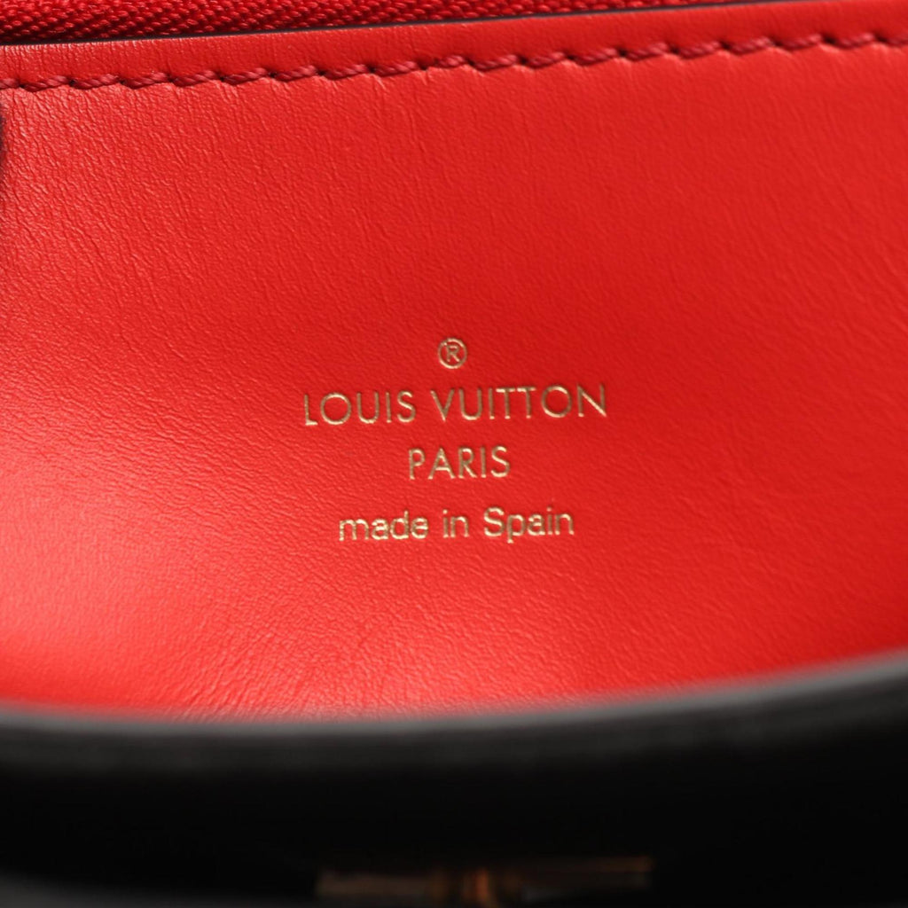 Louis Vuitton Black Brown Monogram Red Color Rouge Coated Canvas Leather Handbag (Pre-Owned)