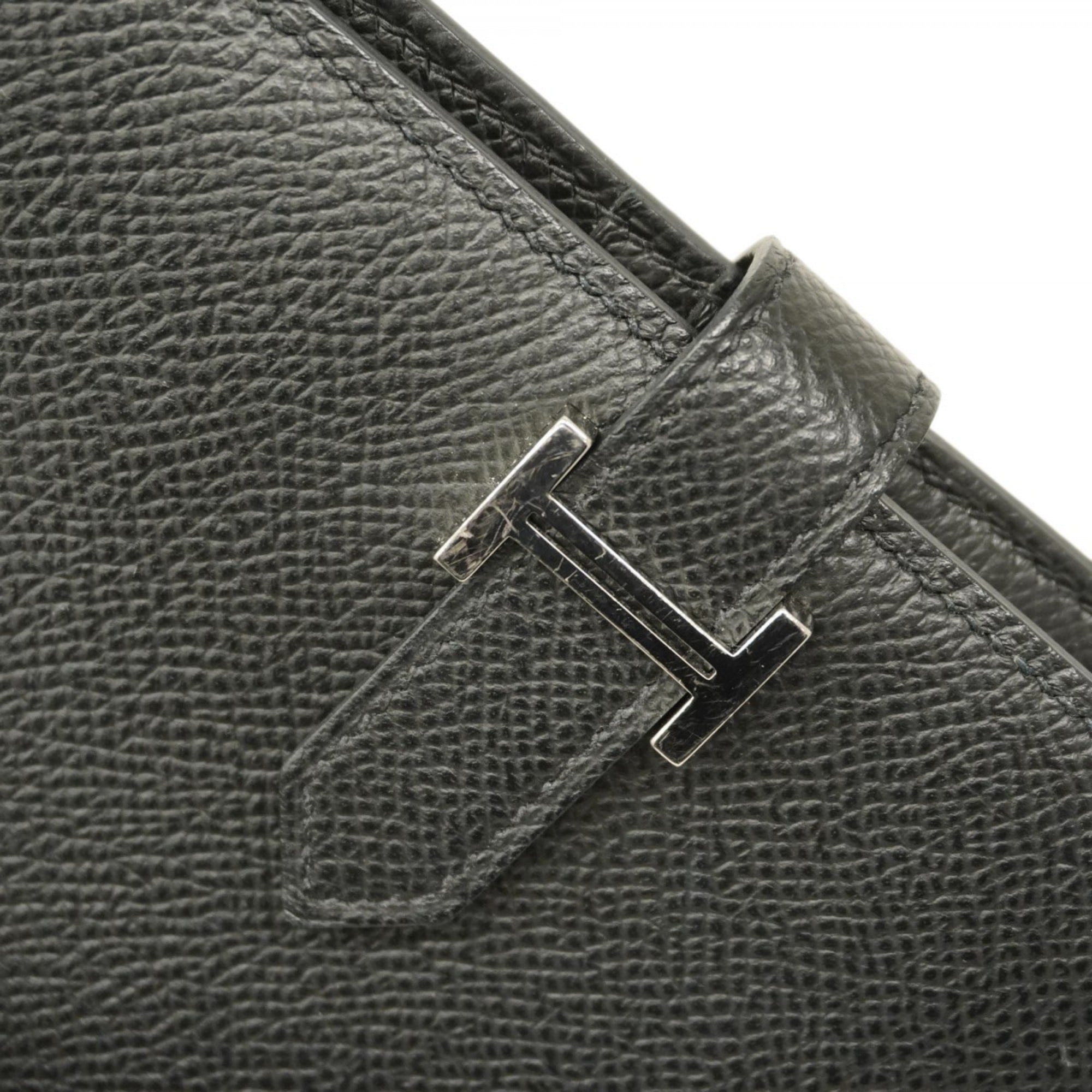 Hermes Black Epsom Leather Wallet (Bi-Fold) (Pre-Owned)