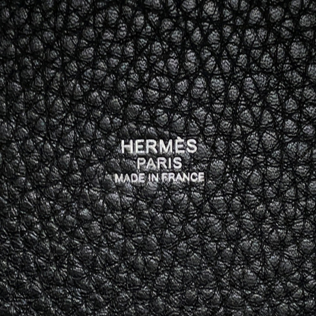 Hermes Picotin Black Taurillon Clemence Leather Handbag (Pre-Owned)