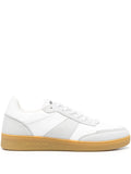 A.P.C. Logo-Print Lace-Up Sneakers — White — Size US M 11 - US W 12.5 — Front View