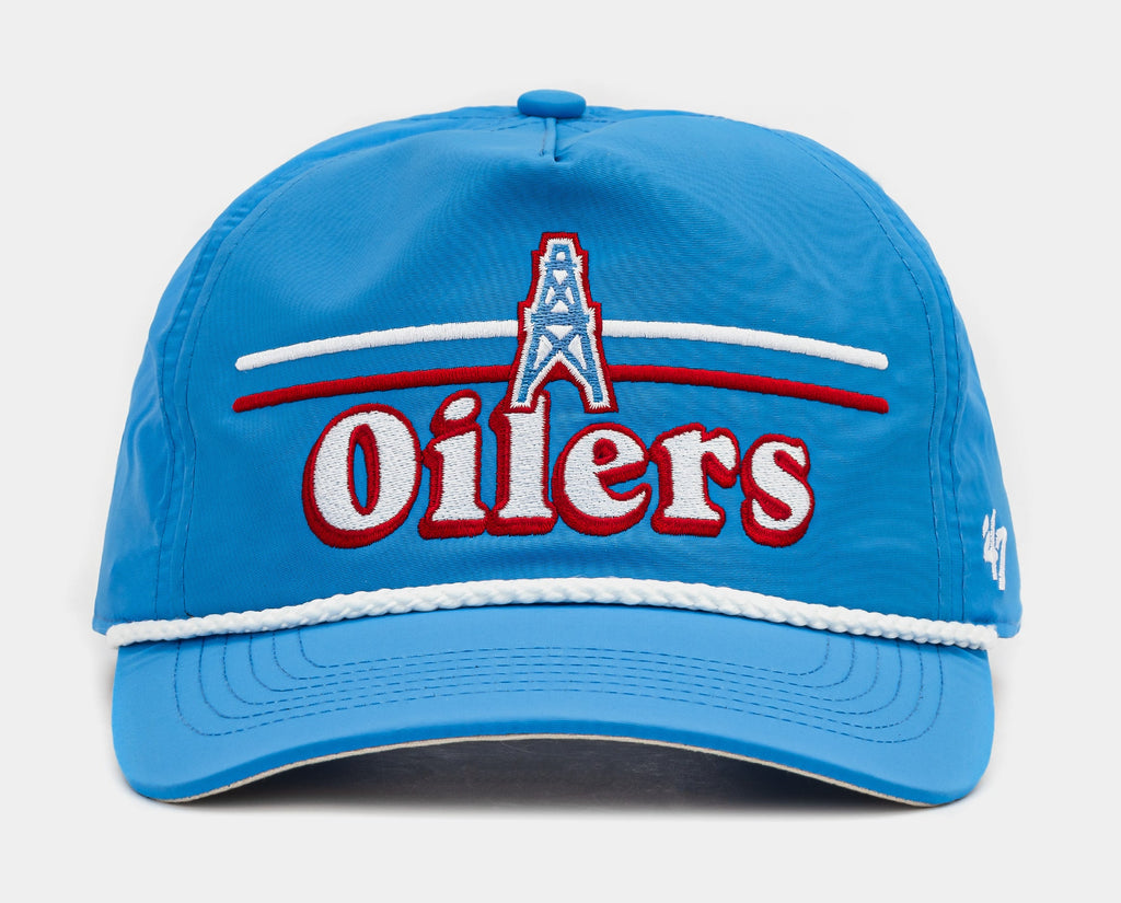 Exclusive Houston Oilers '47 Snapback Mens Hat (Blue/White) — OS — Front View